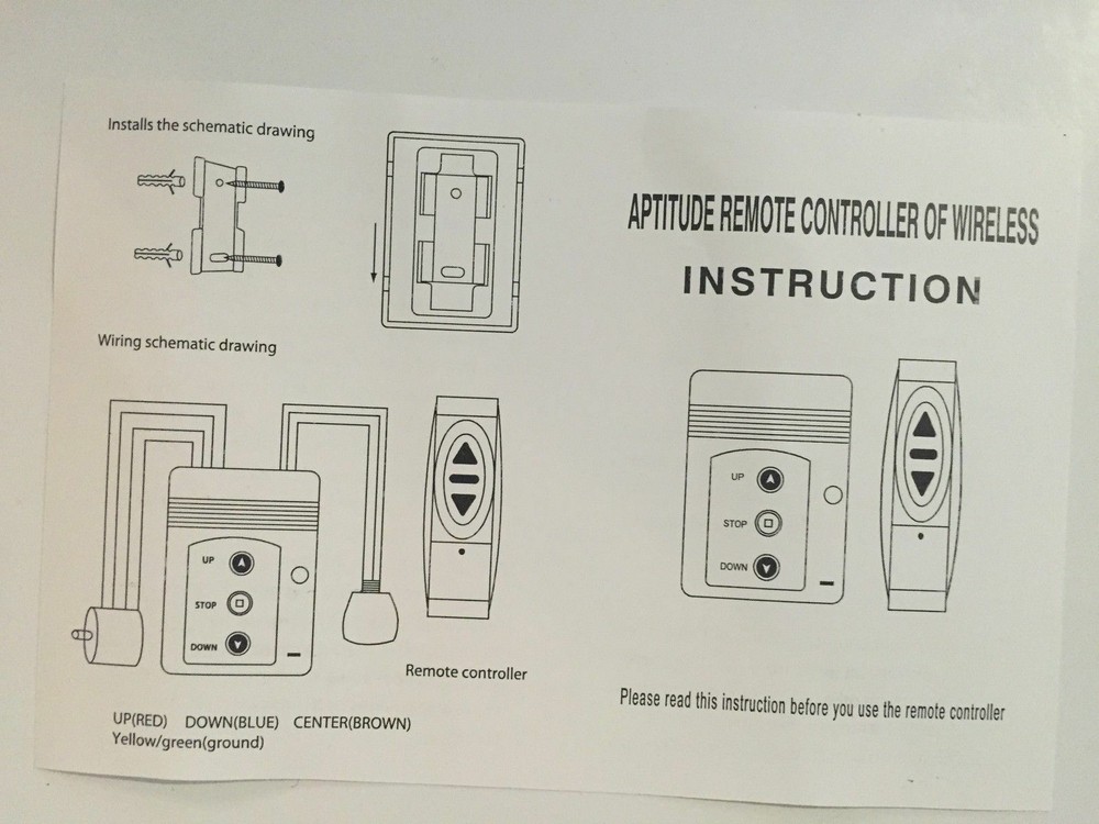 Motorised Projector Screen REMOTE Control RF Curtain Blind + WIRELESS TRIGGER