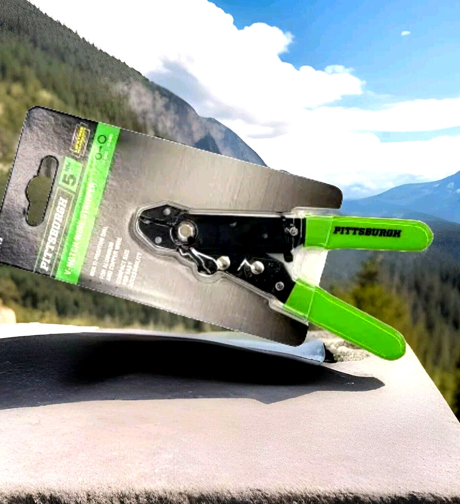 PITTSBURGH 5 in. V-Notch Wire Stripper.multi-position