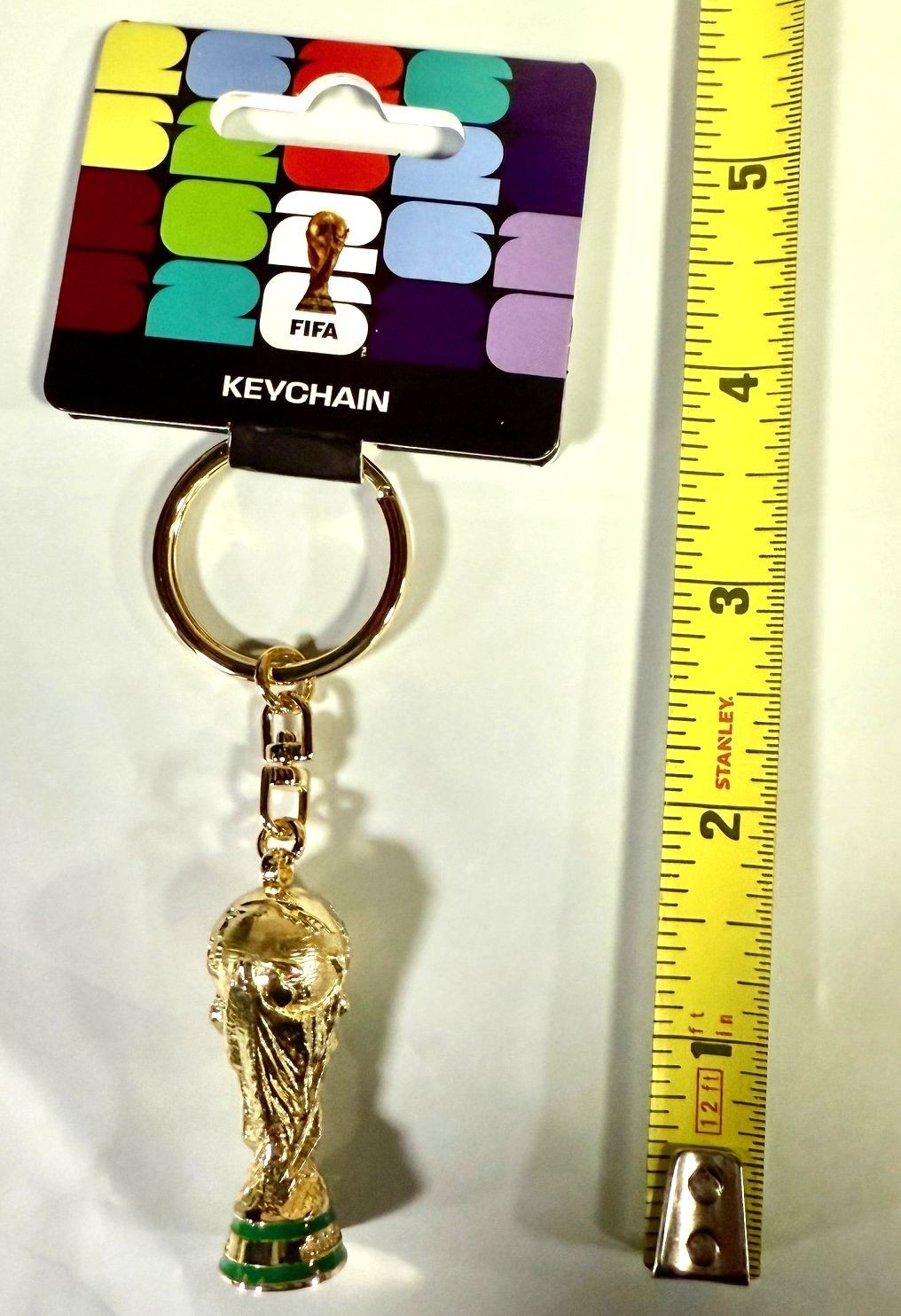 **NEW 2026** FIFA WORLD CUP 2026 3.75" ZINC ALLOY 3D TROPHY KEYCHAIN FREE SHIP