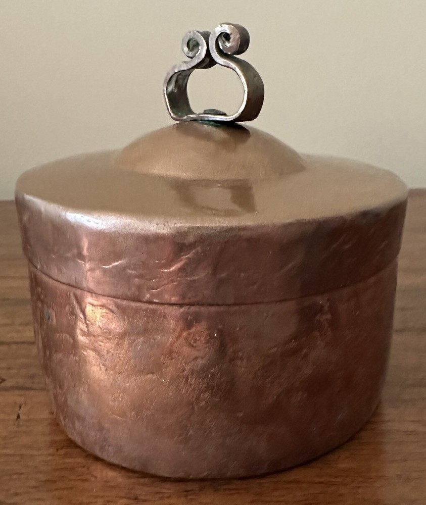 Vintage Hammered Candy Pot With Lid