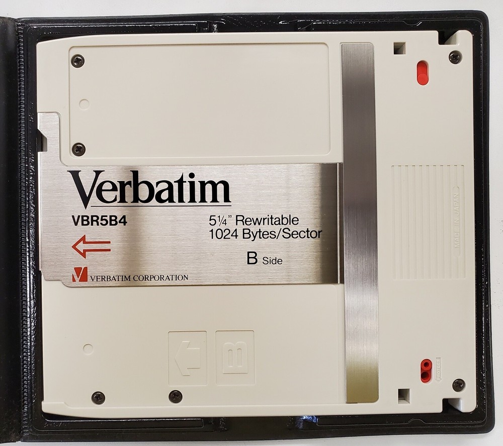 Verbatim Optical Disk 5.25" Rewritable 1024 Bytes/Sector VBR5B4