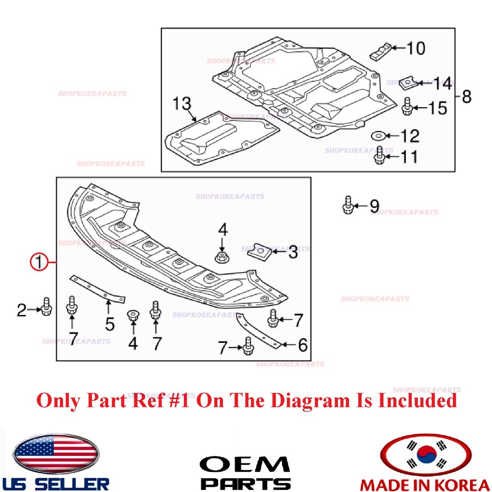 Genuine Panel Under Cover Engine Front ⭐OEM⭐ KIA OPTIMA 2019-2020