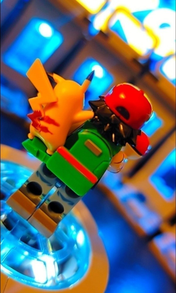 Ash Ketchum with Pikachu Custom Minifigure