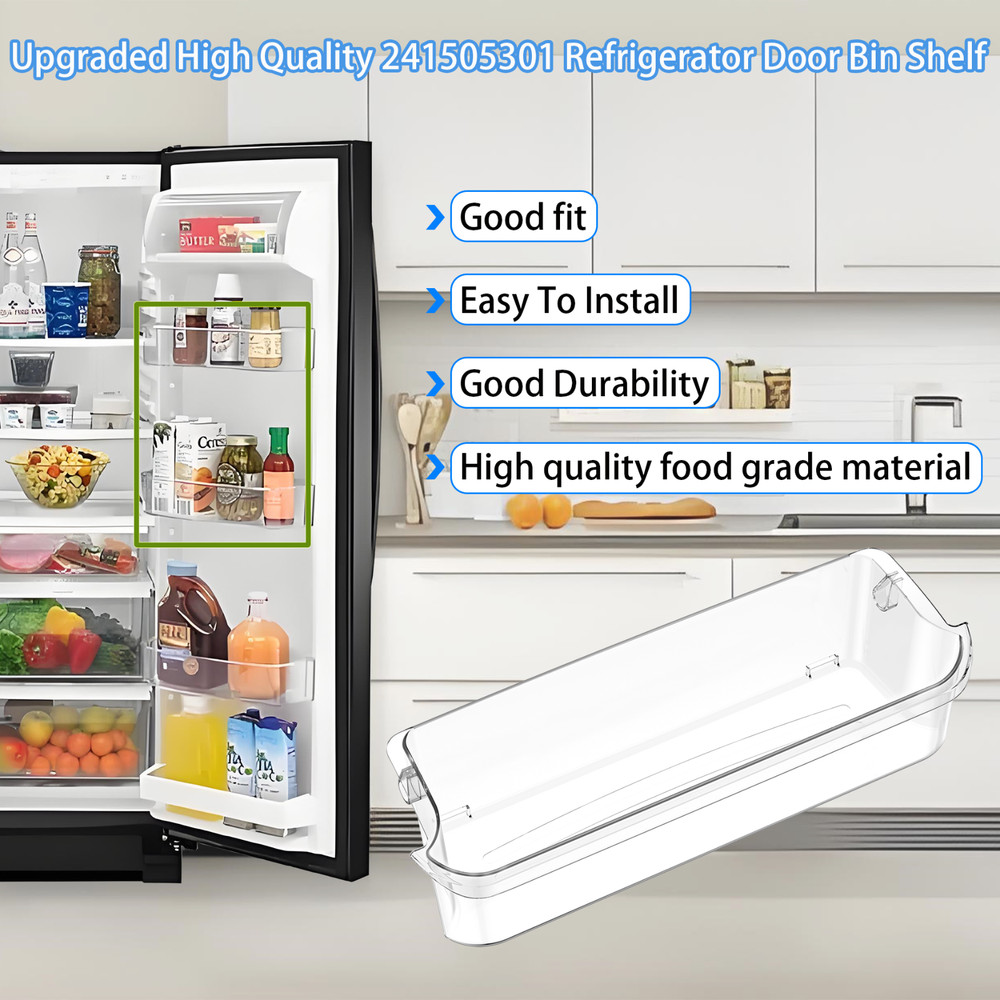 [2 Pack]Upgraded 241505301 Refrigerator Door Bin Shelf