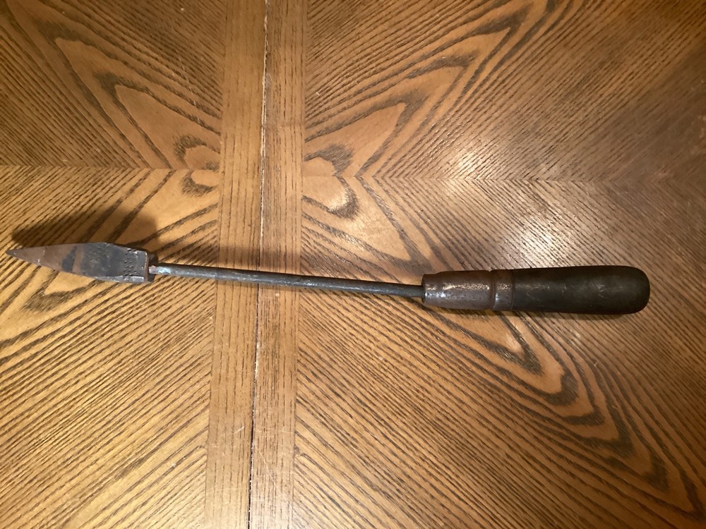Vtg Blacksmith Primitive Copper Soldering Iron 19"      E3