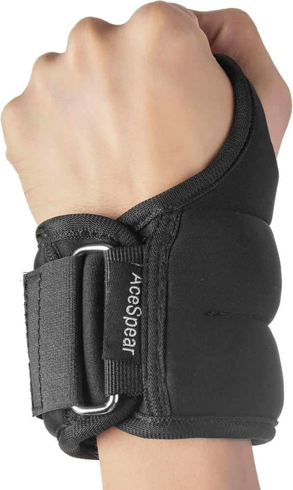 Wrist Weights Pair 1Lb Thumb Loop Adjustable Ankle Running Strength Training