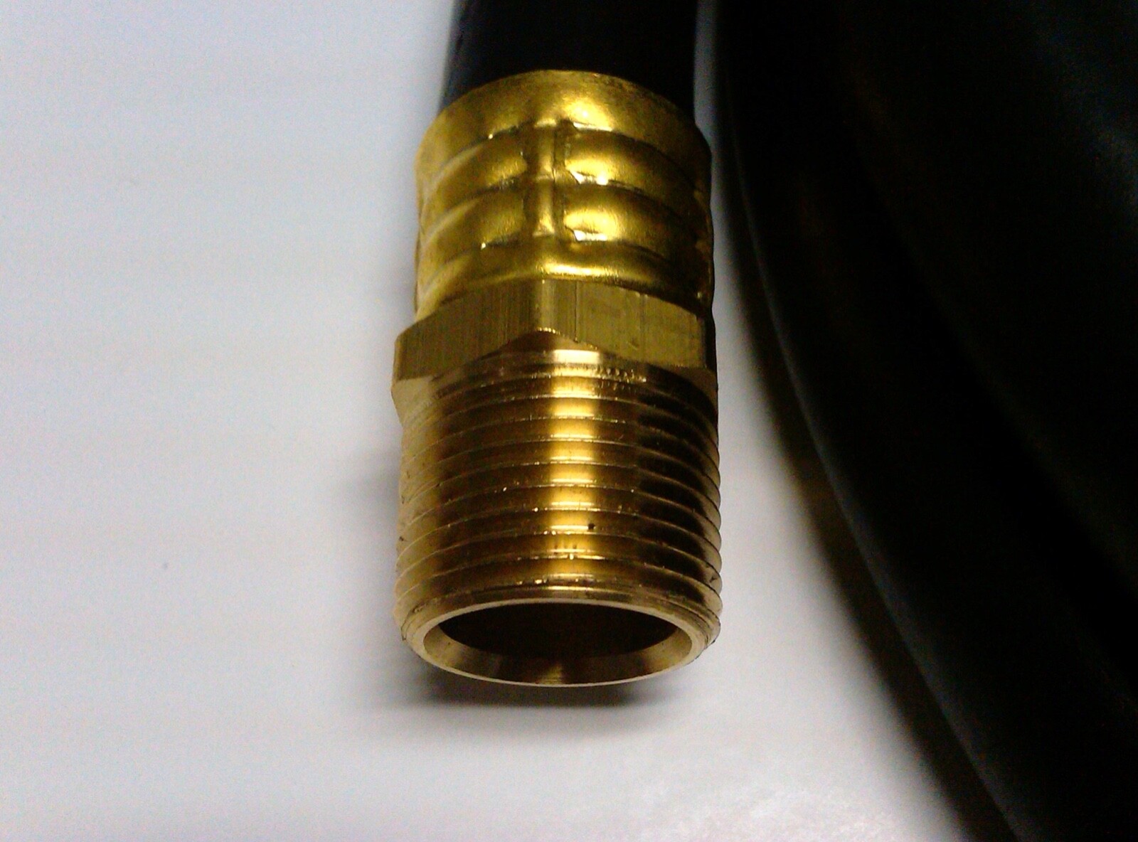 GAS PUMP HOSE 8 FOOT X 3/4" BRASS ENDS DISPLAY HOSE FOR PUMP RESTORATION ONLY