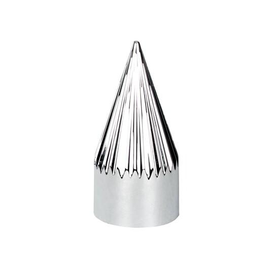 33 mm x 4 1/2" Chrome Plastic Razor Nut Cover - Thread-On - 10 Pack