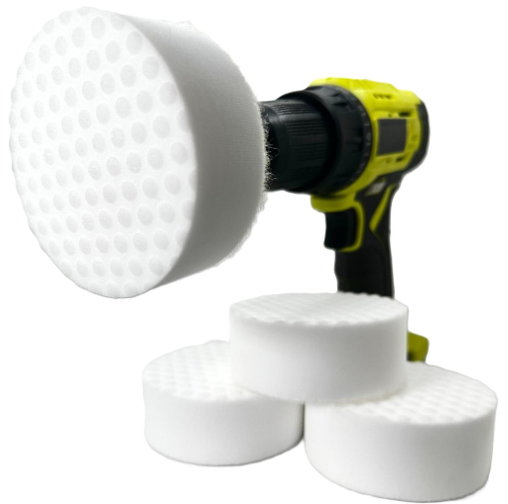 4.5” Drill Powered Magic 4.5" Sponge Eraser Kit, White