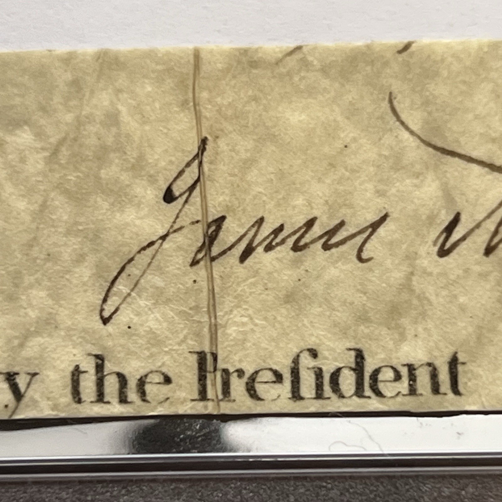 JAMES MADISON Autograph Cut Signature CUSTOM CARD Signed as POTUS * PSA/DNA