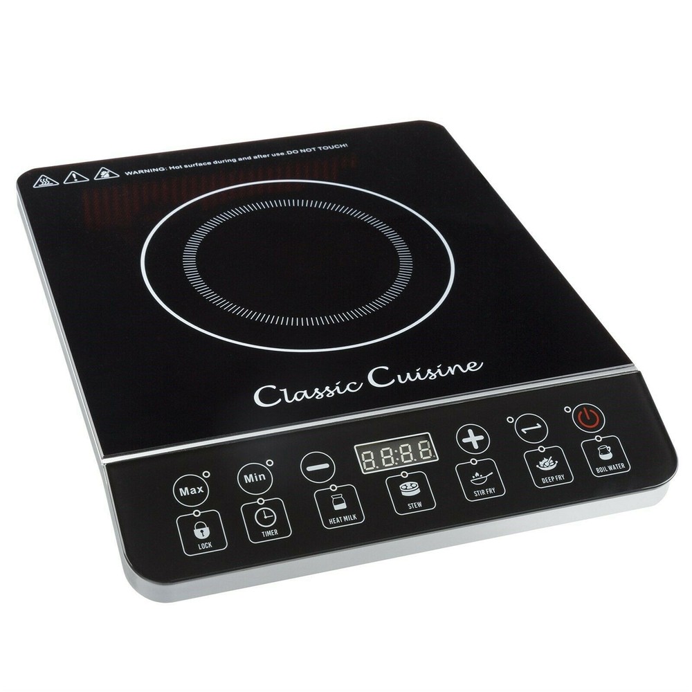 Classic Cuisine 1800W Induction Cooker Countertop Portable 5 Programmed Setting