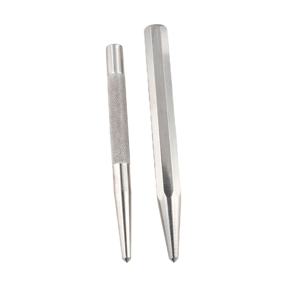 Center Punch Locator Tool 2pcs Set with Dimple Point for Drill Accuracy