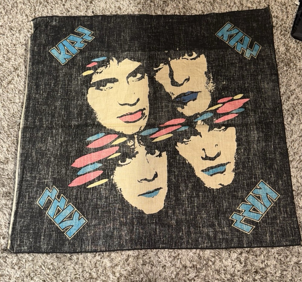 KISS Bandana Asylum Concert Tour Vintage Eric Carr Bruce Kulick
