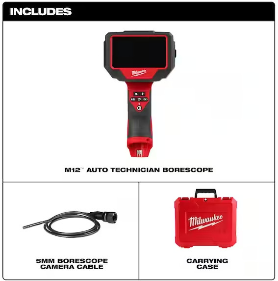 Brand New Milwaukee 3150-20 M12 Auto Technician Borescope & 48-11-2420 2a/h Bat.