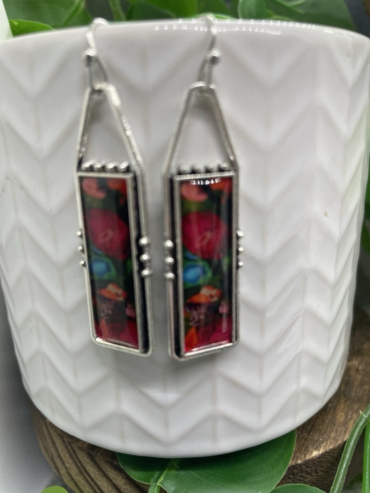 2” Earring Set Silver-tone Boho Hook Dangle Drop New Free Ship B5185