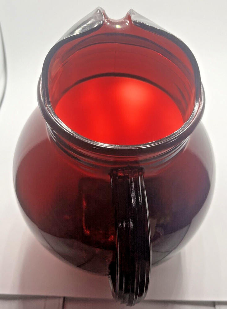 Vintage Anchor Hocking Ruby Large Ball Pitcher