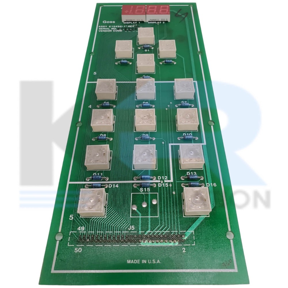 Rockwell E15495-1 Goss Numeric Entry Keyboard Assembly