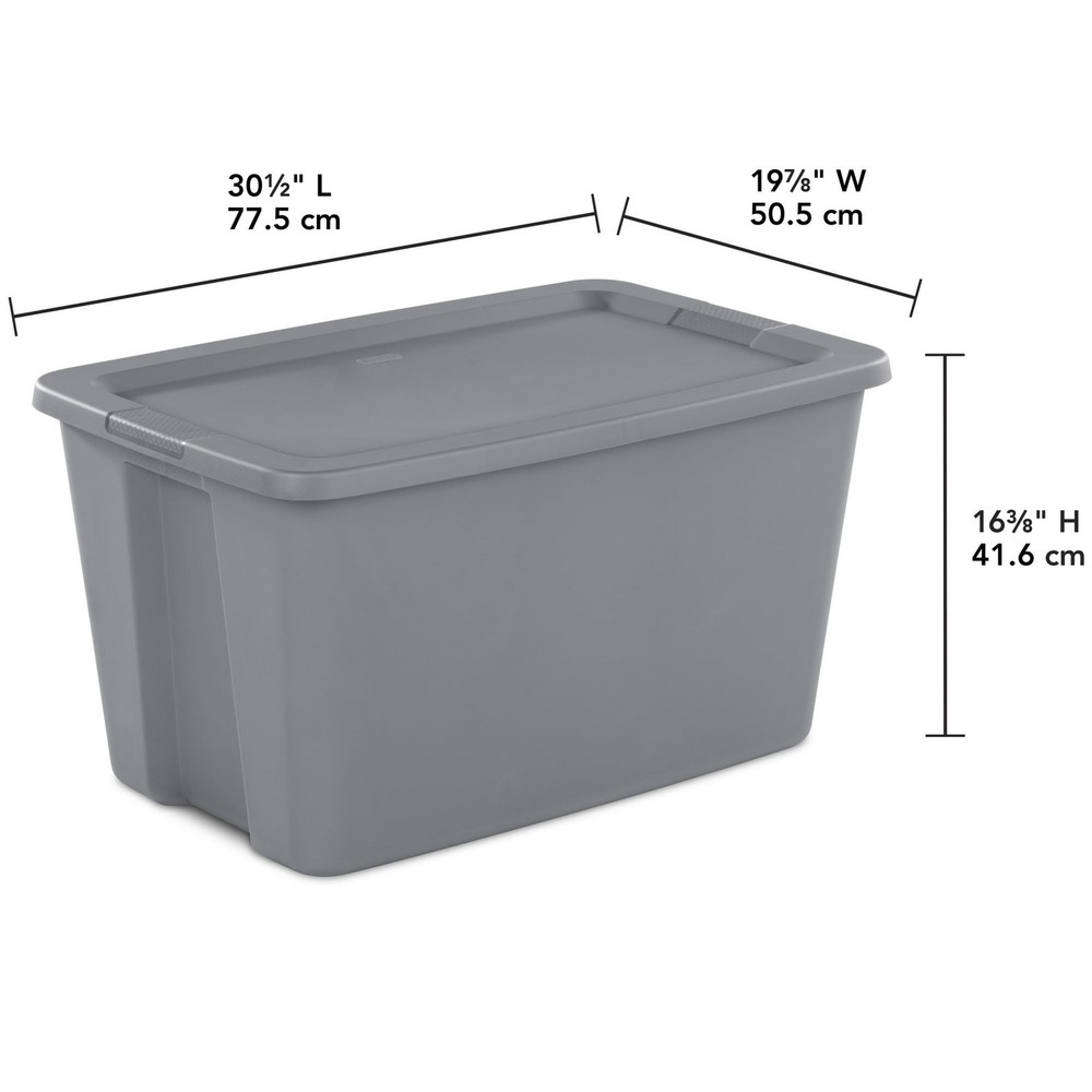 Extra Large Storage Bin, 30 Gallon Plastic Storage Container with Snap-On Lid.
