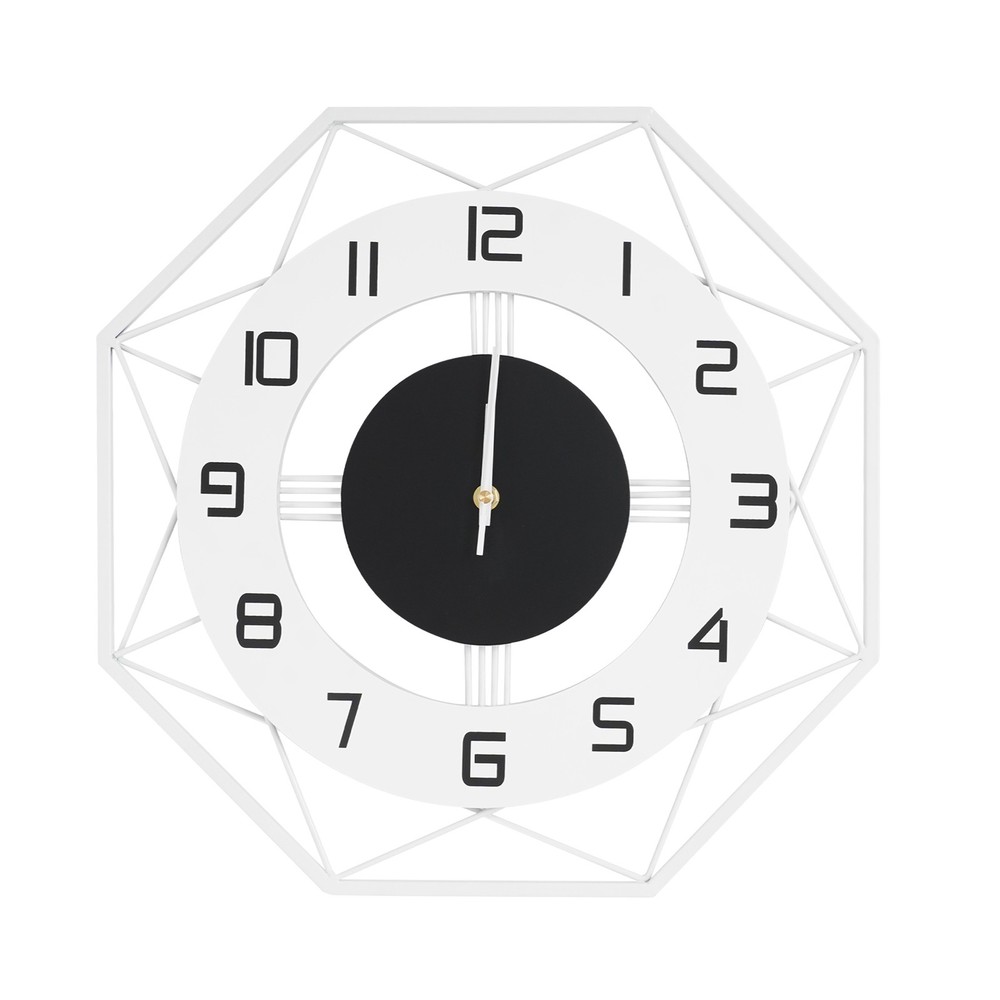 Modern Wall Clock - Silent Battery Powered Analog , Easy Mount