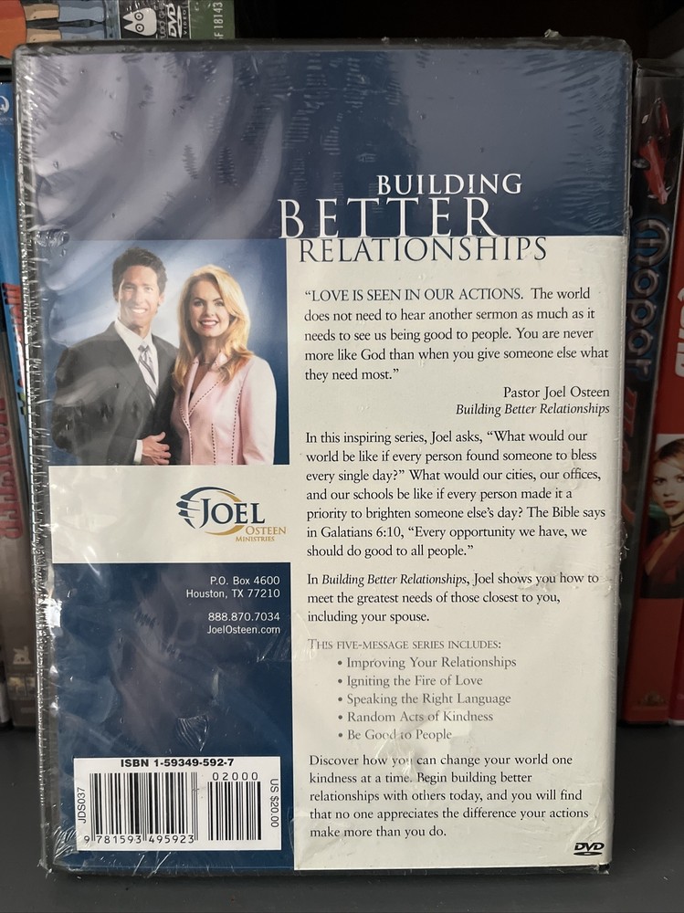 Joel Osteen Building Better Relationships (2 DVD set ) NEW