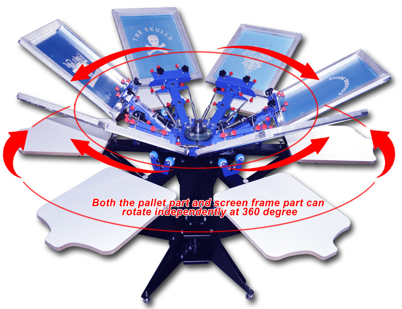 6 Color Silk Screen Printing Kit Press Printer Micro registration Equipment