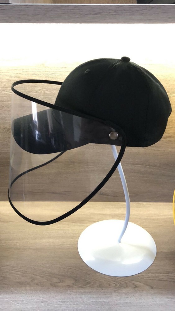 Detachable Full Face Cover Hat Baseball Cap Protective Shield Sneeze Guard Visor