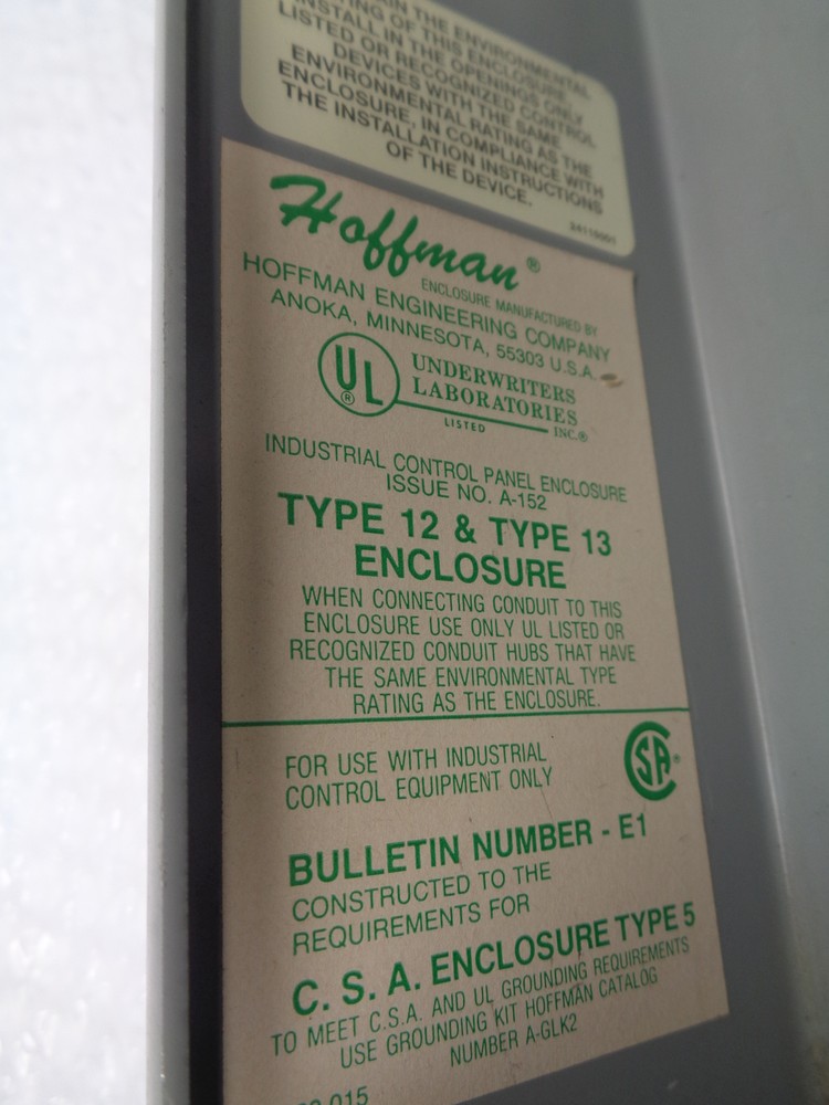 HOFFMAN A-152 ENCLOSURE NSNP