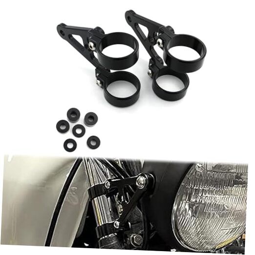 1 Pair for Front Fork Tubes Head Lamp Holder CNC Mount Headlight 43mm