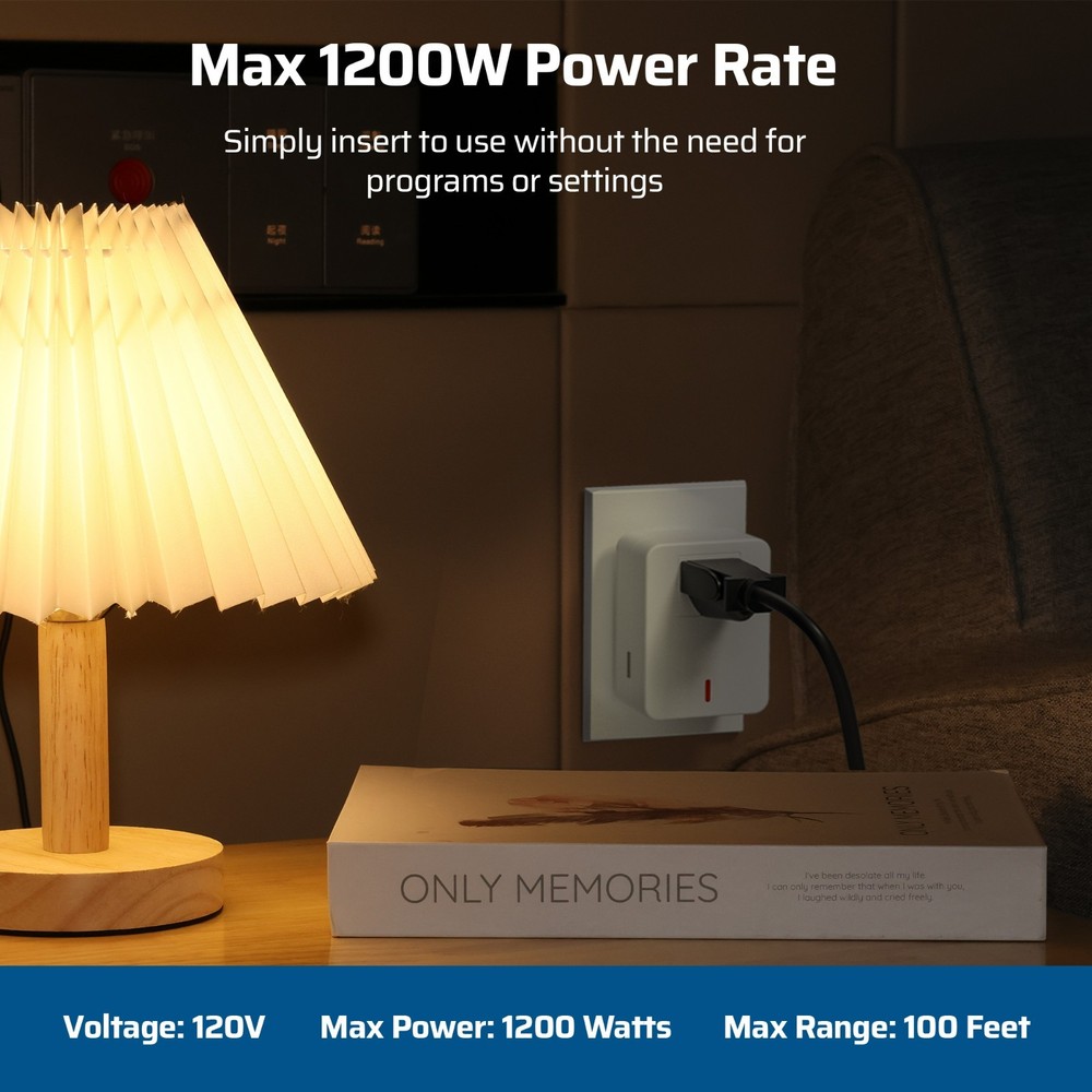 DEWENWILS Indoor Remote Control Outlet, 100ft RF Range, Remote Light Switch Kit