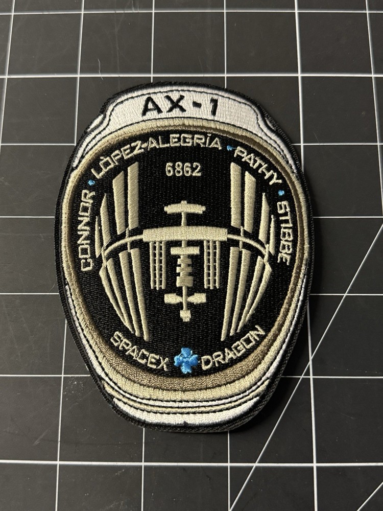 SpaceX Dragon AX-1 Mission Patch Employee Numbered