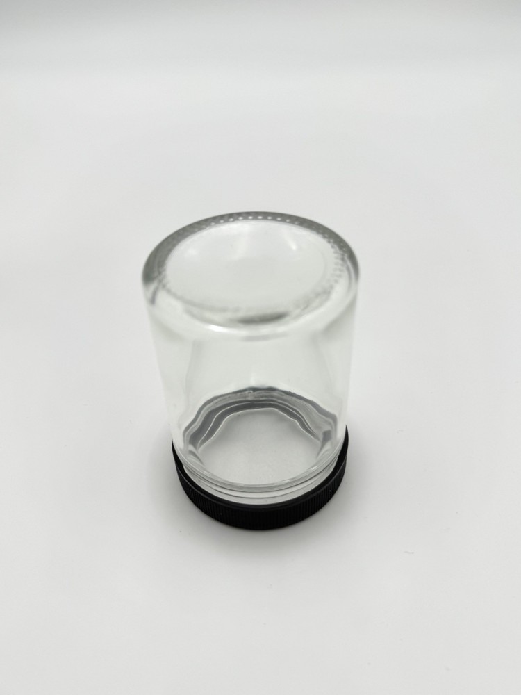 4 pack 4oz Clear Glass Jars Straight-Sided Containers