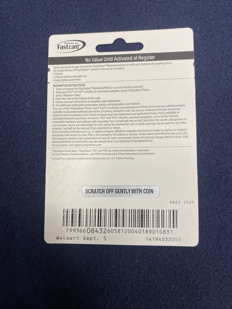 PlayStation card $10