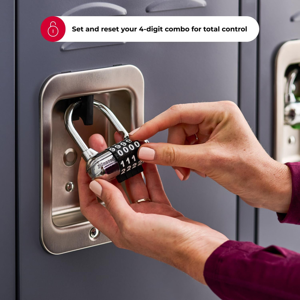 Set Your Own Combination Padlock, Gym Locker Locks with Code for Securing Indoor