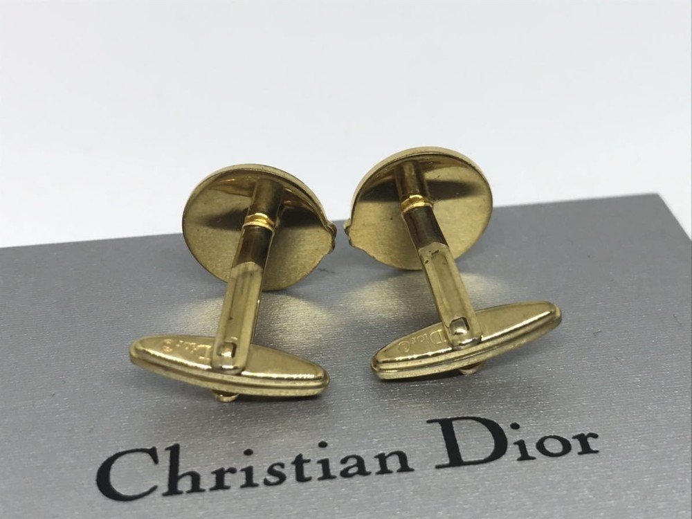 Dior Cd Oval Black Gold Cufflinks