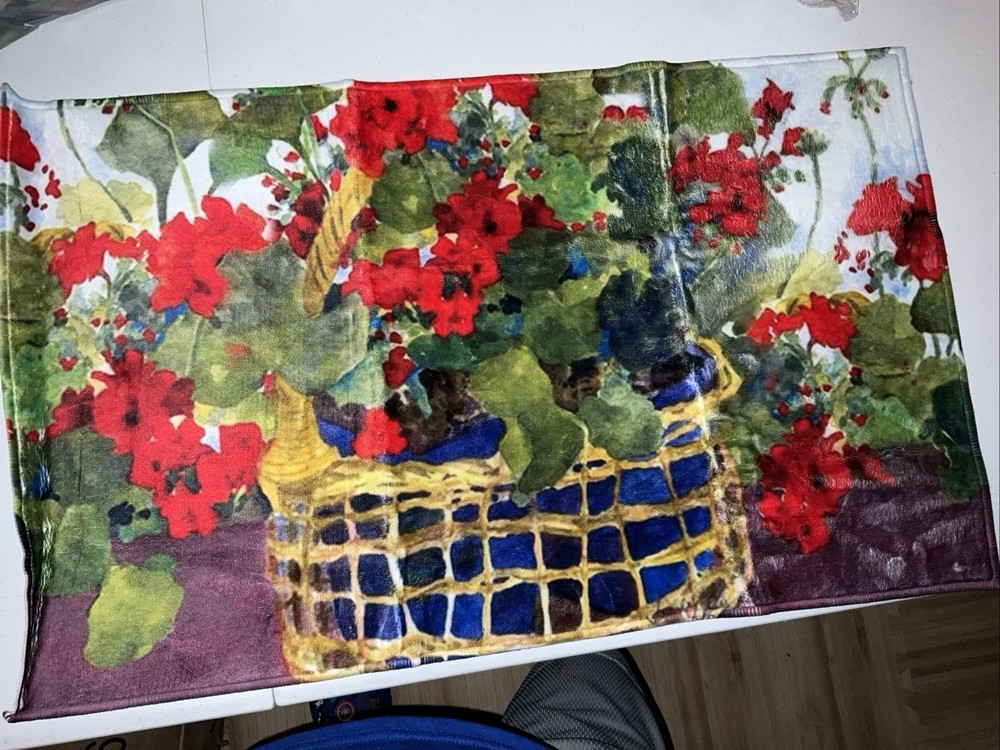 Floral Bath Kitchen Mat 29” X 18”