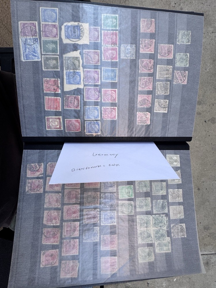 32 Page Great Condition Stockbook Glassine Interleaf Chock Full Of Stamps