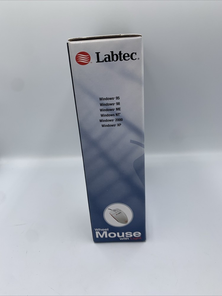 Sealed NIB Labtec Wheel Mouse With Light PS/2 Connection XP Windows 98 99 2000