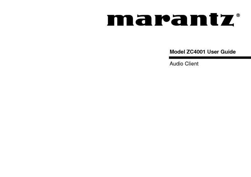 Marantz ZC4001 Audio Client Owners Manual