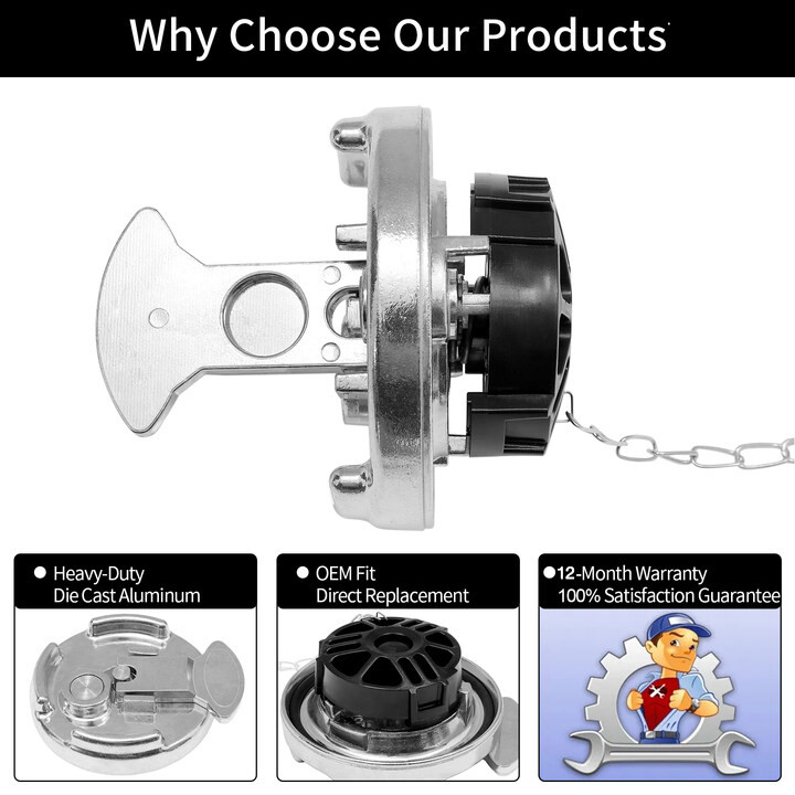 2x Locking Diesel Fuel Cap for 1972-2017 Peterbilt 330-587 Trucks 11-04859-200