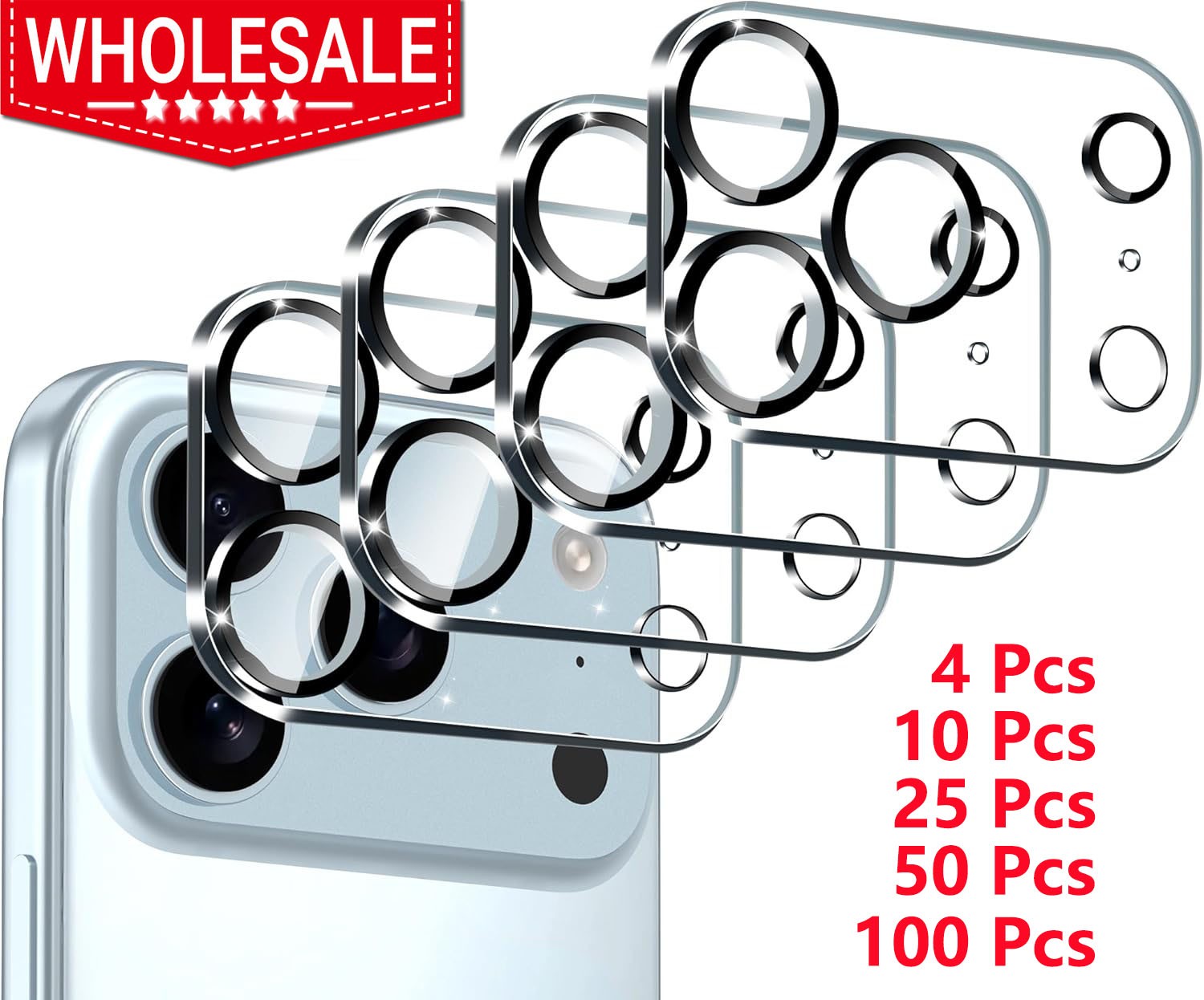 Wholesale Lot Camera Lens Glass Protector For iPhone 17 Pro Max 16 15 14 13 12