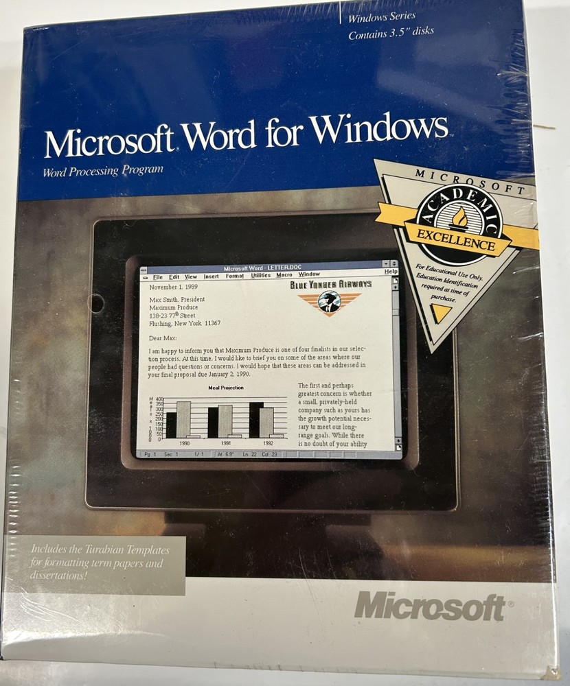 Microsoft Word for Windows 5.5 NIB Never opened
