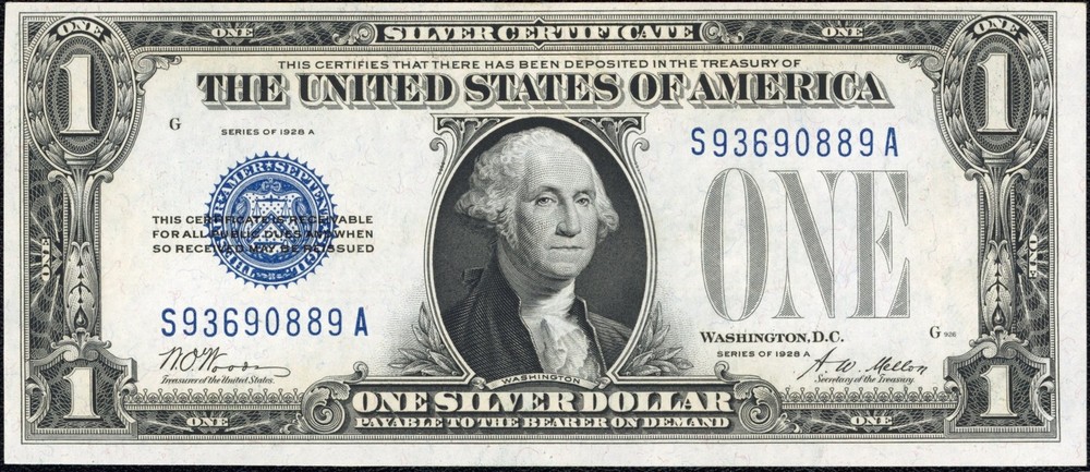 1928 A $1 One Dollar FUNNYBACK Silver Certificate Note Fr#1601