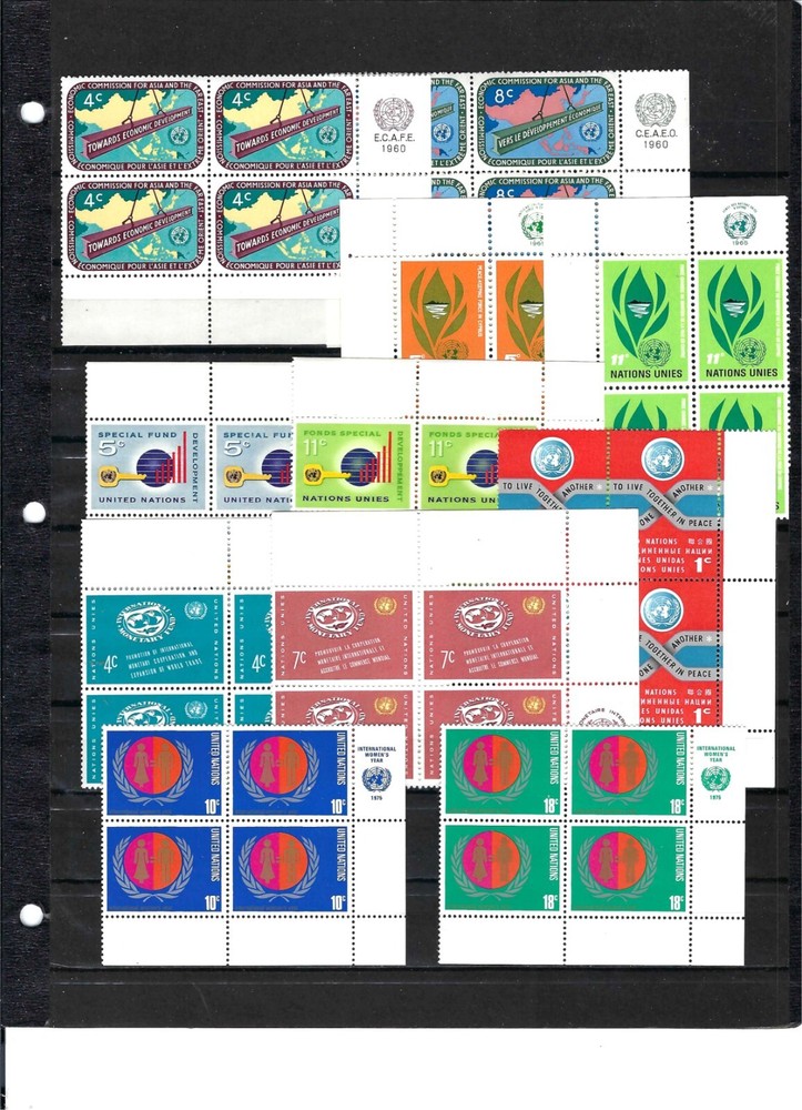 1960's Assorted MI Blocks of 4 - New York Office - MLH (1961)