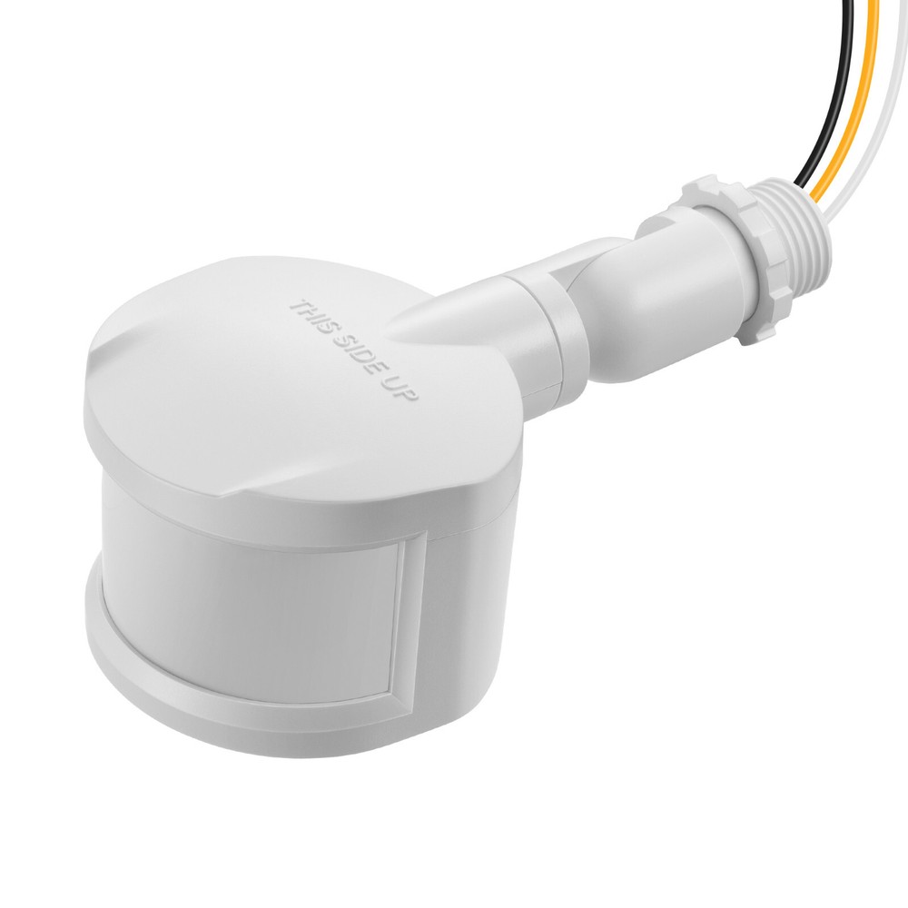 EDISHINE Motion Sensor, Automatic Dusk to Dawn, 180 Degree Replacement White