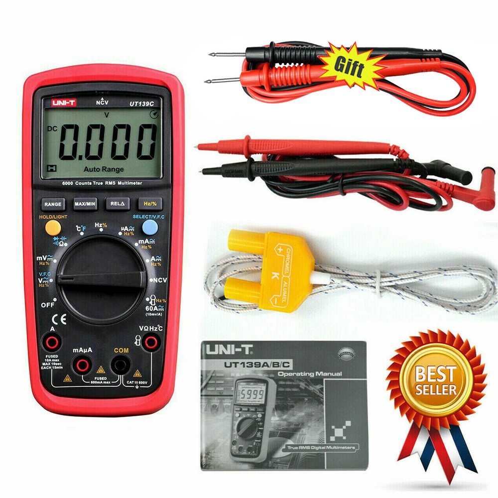 UT139C True RMS LCD Digital Auto Range Multimeter AC DC Tester Meter
