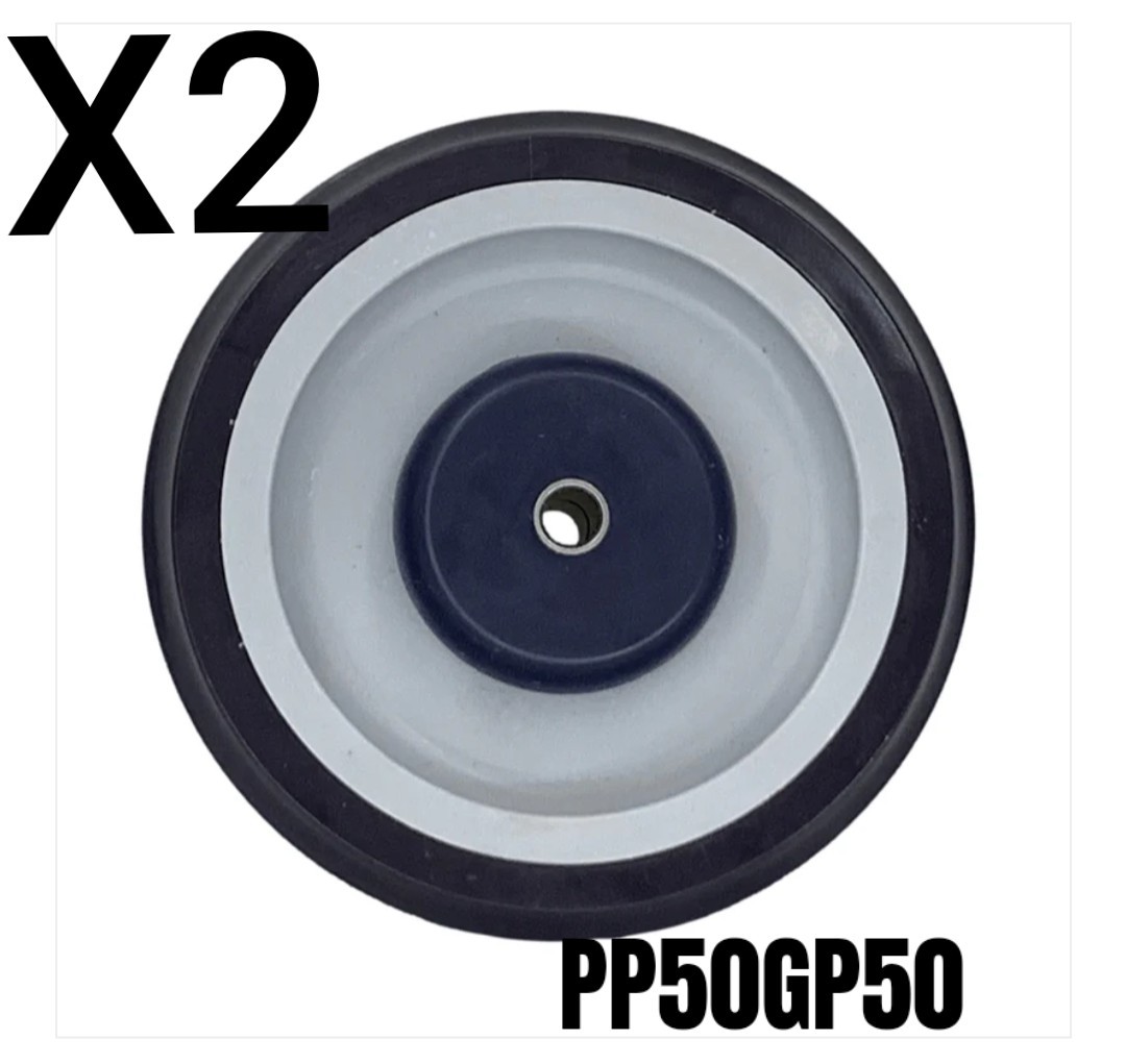 2 PACK 5" x 1-1/4" Poly-Pro Shopping Cart Wheel - 350 lbs. Cap PP50GP50