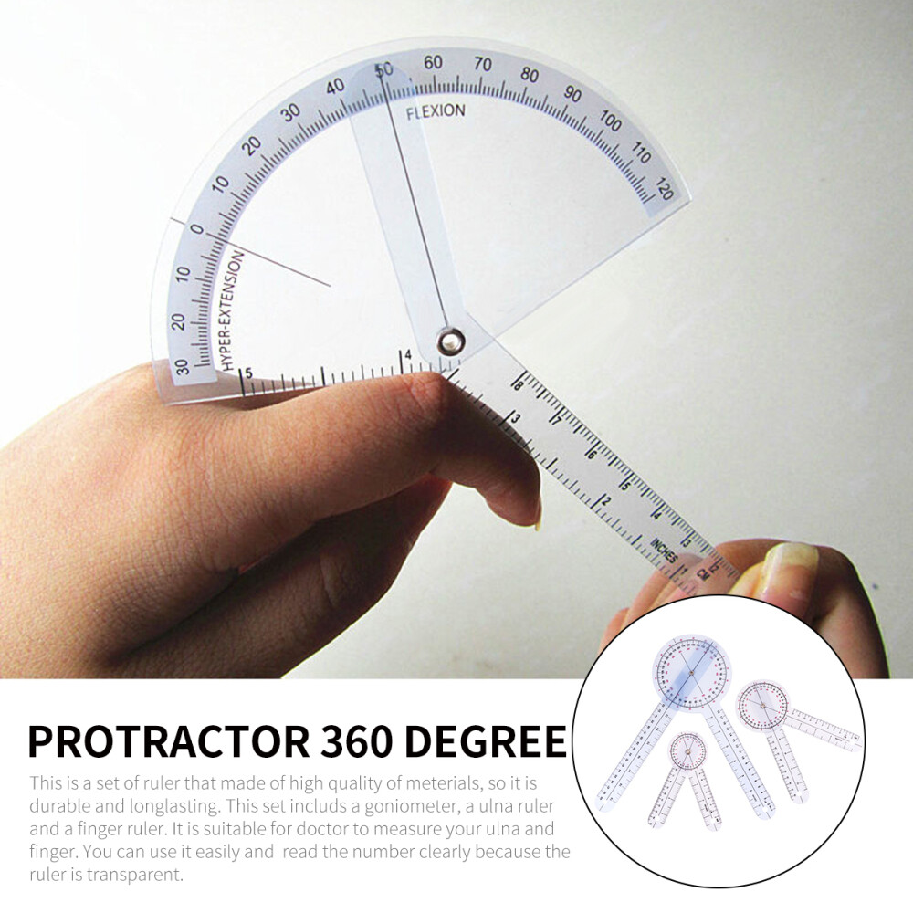 3 Pcs Angle Finder Protractor Angle Ruler Hand Gonimeter Protractor Set