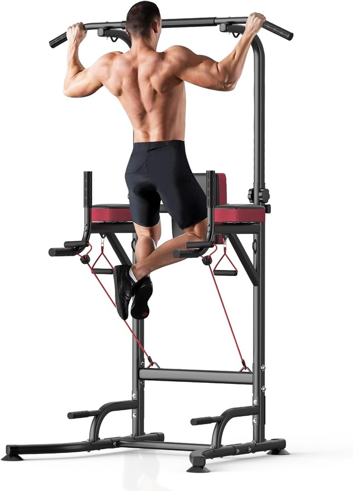 Power Tower Pull Up Bar Station, 450LBS Stable Power Tower Training