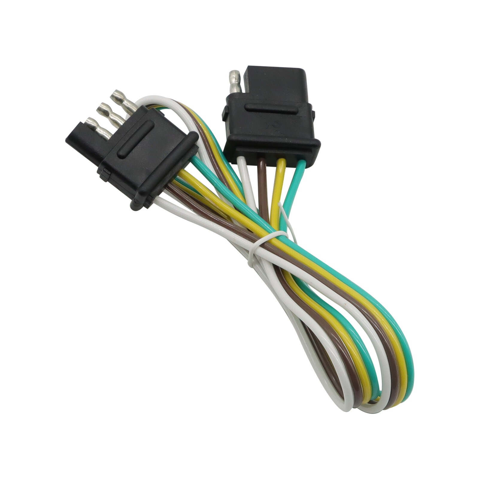2ft Trailer Light Wiring Harness Extension 4-Pin Plug 18 AWG Flat Wire Connector