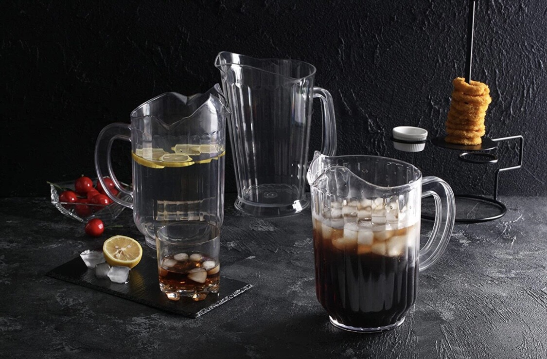 32 oz or 60 oz Clear SAN Plastic Water Pitcher BPA free